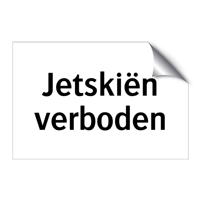 Jetskiën verboden