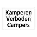 Kamperen Verboden Campers
