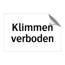 Klimmen verboden
