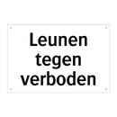 Leunen tegen verboden