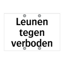 Leunen tegen verboden