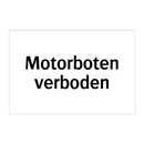Motorboten verboden