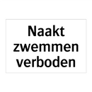 Naakt zwemmen verboden