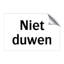 Niet duwen