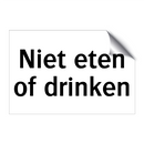 Niet eten of drinken