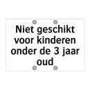 Niet geschikt voor kinderen onder de 3 jaar oud