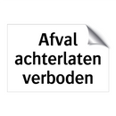 Afval achterlaten verboden