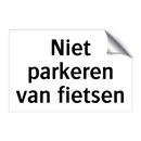 Niet parkeren van fietsen