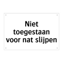 Niet toegestaan voor nat slijpen