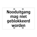 Nooduitgang mag niet geblokkeerd worden