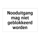 Nooduitgang mag niet geblokkeerd worden