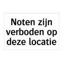 Noten zijn verboden op deze locatie