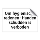 Om hygiënische redenen: Handen schudden is verboden