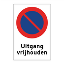 Uitgang vrijhouden & Uitgang vrijhouden & Uitgang vrijhouden & Uitgang vrijhouden