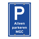 Alleen parkeren MGC & Alleen parkeren MGC & Alleen parkeren MGC & Alleen parkeren MGC