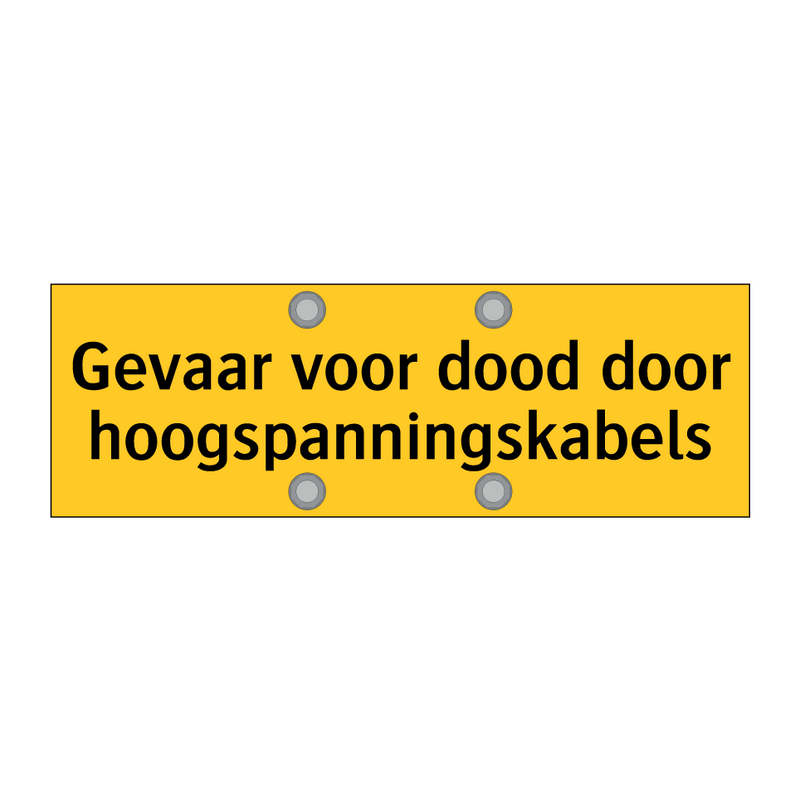 Gevaar voor dood door hoogspanningskabels