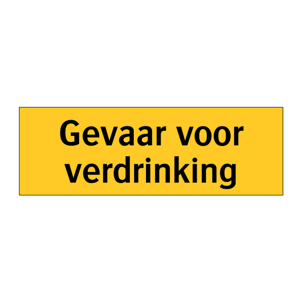 Gevaar voor verdrinking