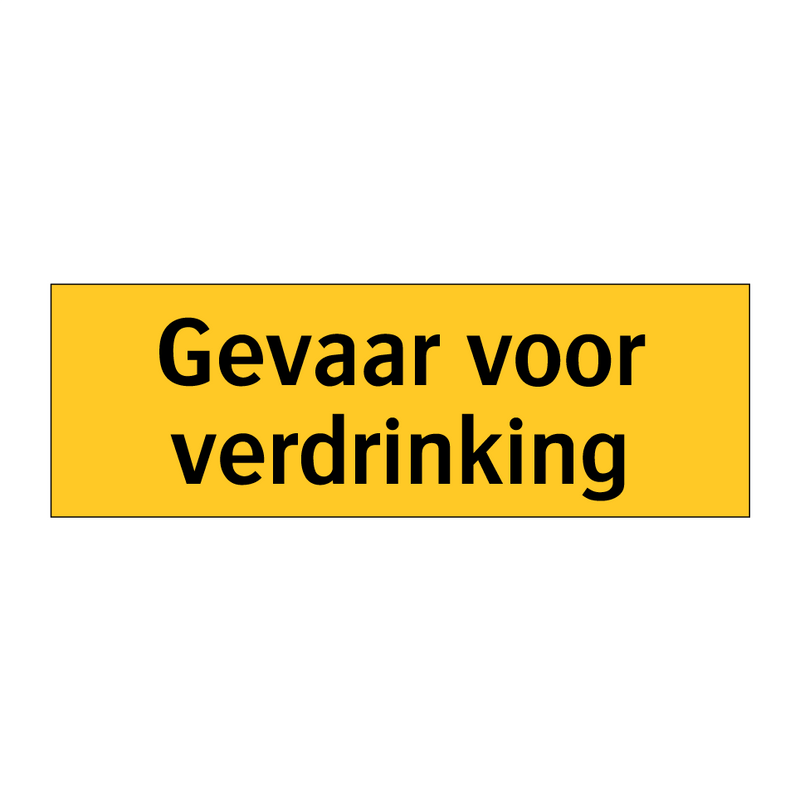 Gevaar voor verdrinking