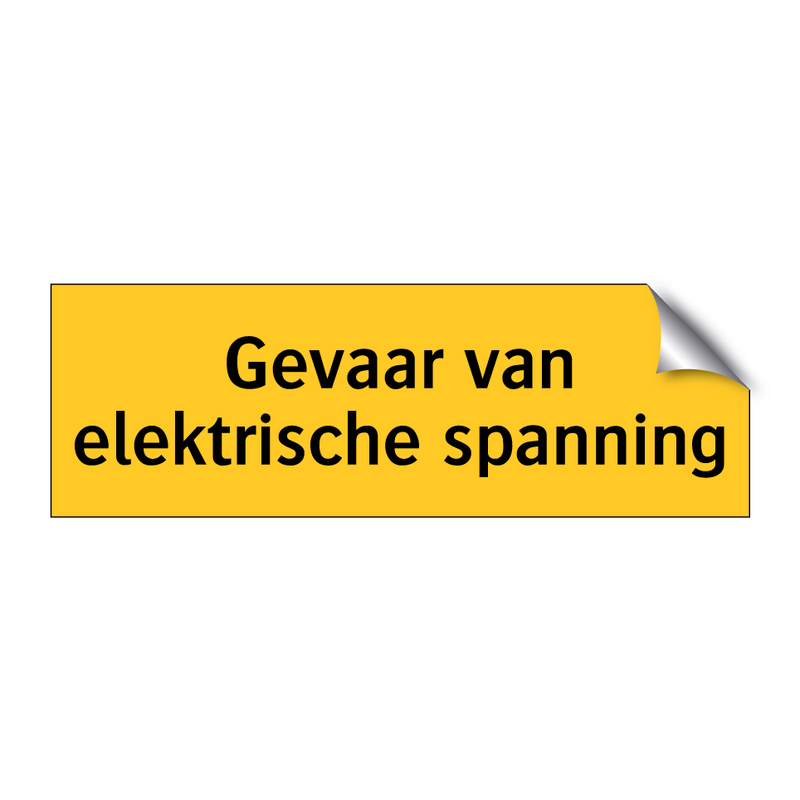 Gevaar van elektrische spanning