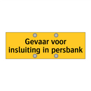 Gevaar voor insluiting in persbank