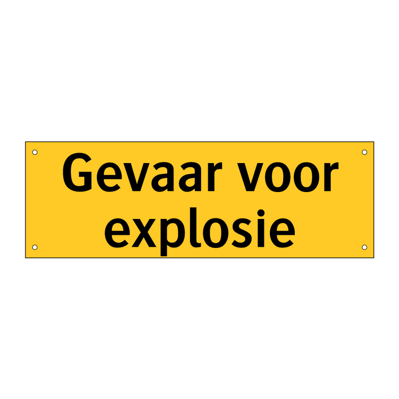Gevaar voor explosie
