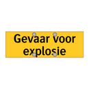 Gevaar voor explosie