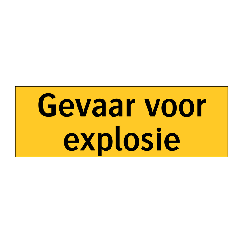 Gevaar voor explosie