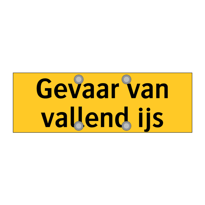 Gevaar van vallend ijs