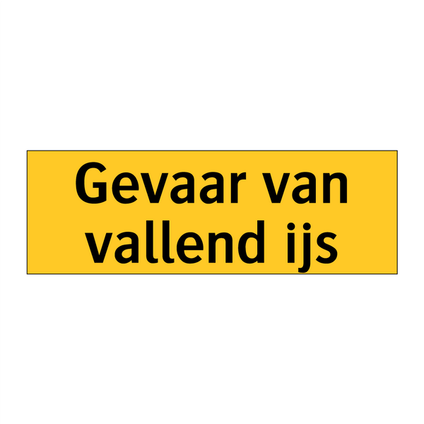 Gevaar van vallend ijs