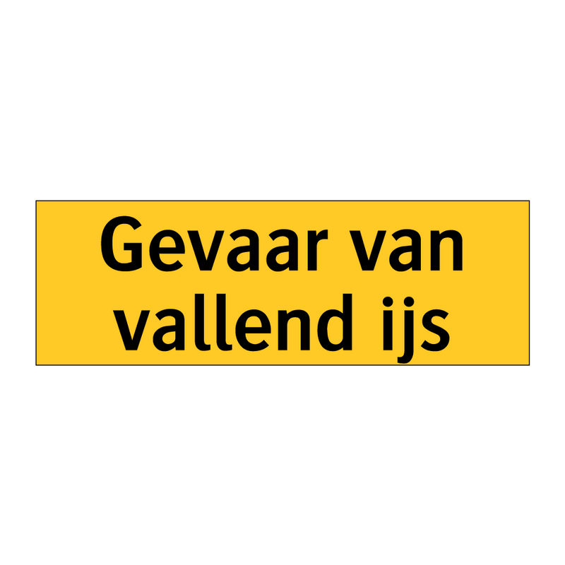 Gevaar van vallend ijs