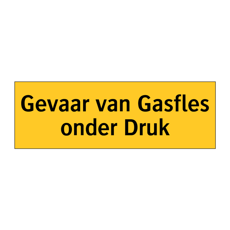 Gevaar van Gasfles onder Druk
