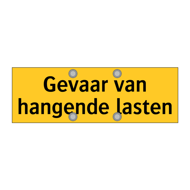 Gevaar van hangende lasten