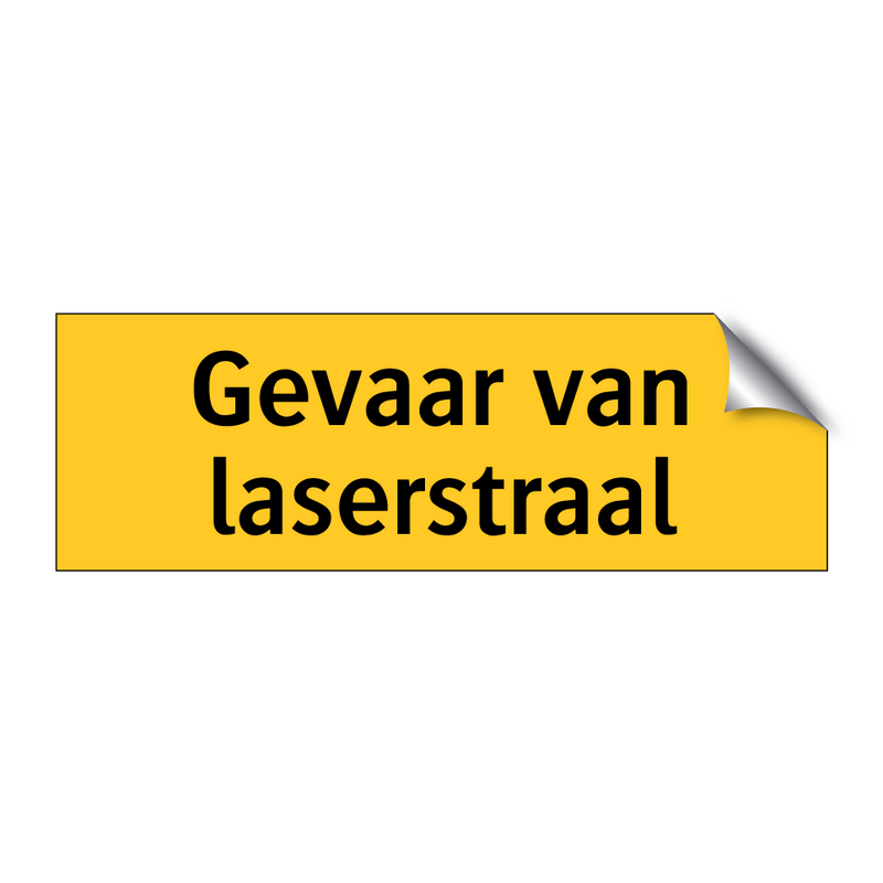 Gevaar van laserstraal