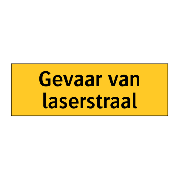 Gevaar van laserstraal