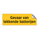 Gevaar van lekkende batterijen