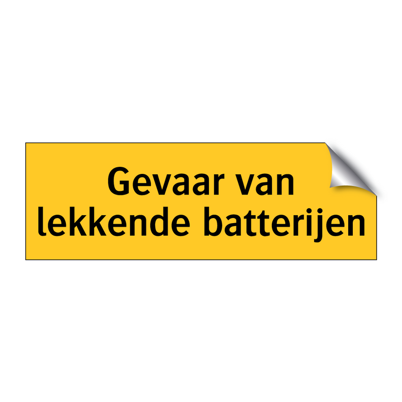 Gevaar van lekkende batterijen