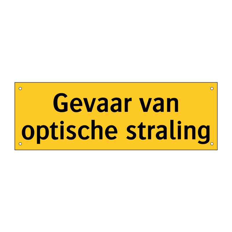 Gevaar van optische straling