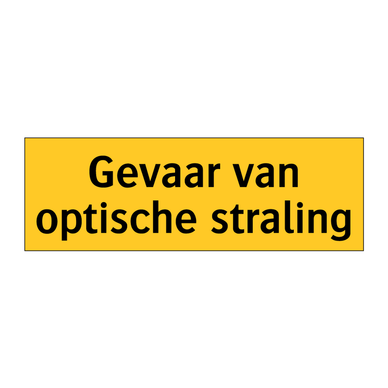 Gevaar van optische straling