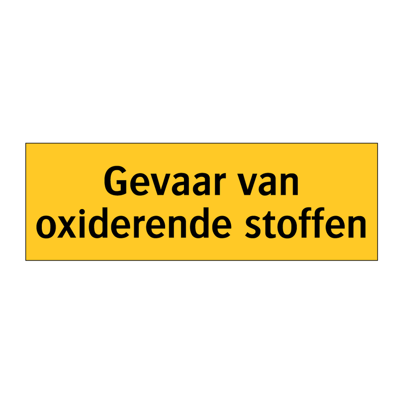 Gevaar van oxiderende stoffen