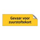 Gevaar voor zuurstoftekort