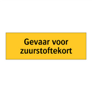 Gevaar voor zuurstoftekort