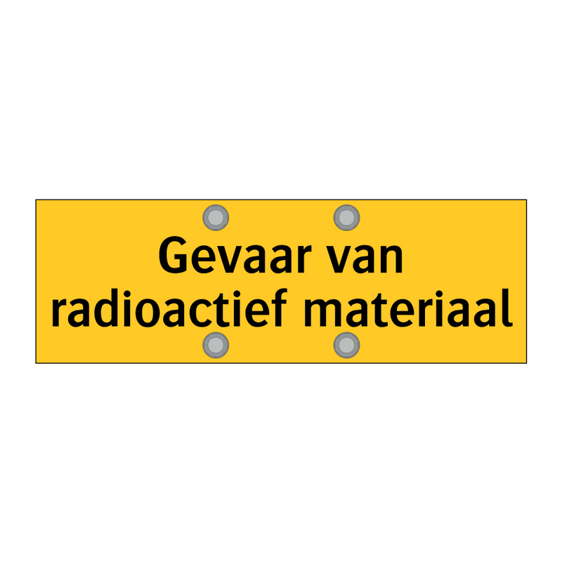 Gevaar van radioactief materiaal