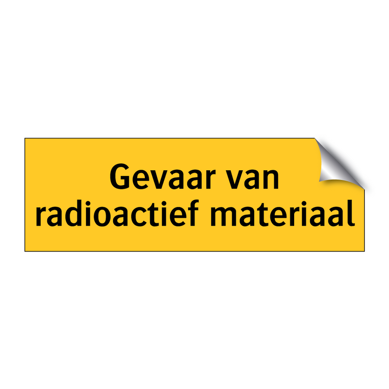 Gevaar van radioactief materiaal