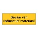 Gevaar van radioactief materiaal