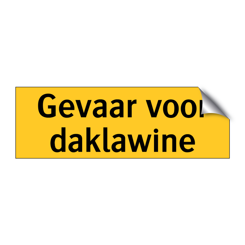 Gevaar voor daklawine