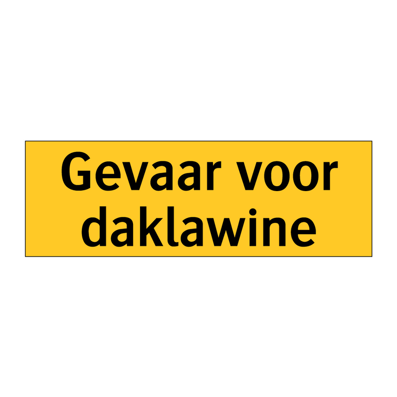 Gevaar voor daklawine