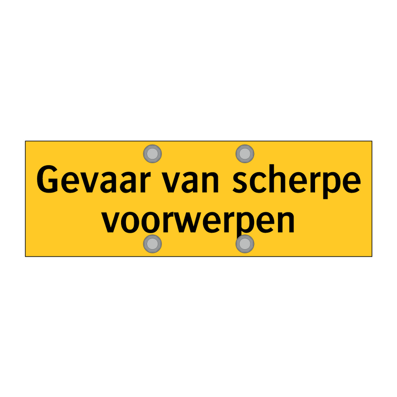 Gevaar van scherpe voorwerpen