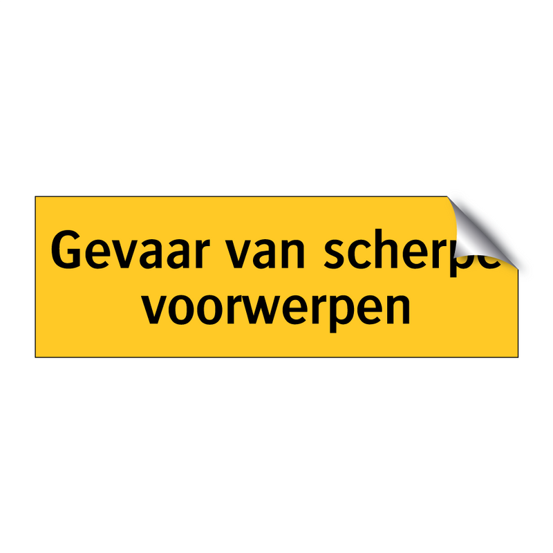 Gevaar van scherpe voorwerpen