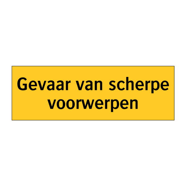 Gevaar van scherpe voorwerpen