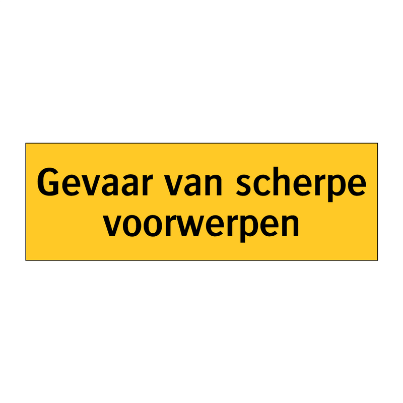 Gevaar van scherpe voorwerpen
